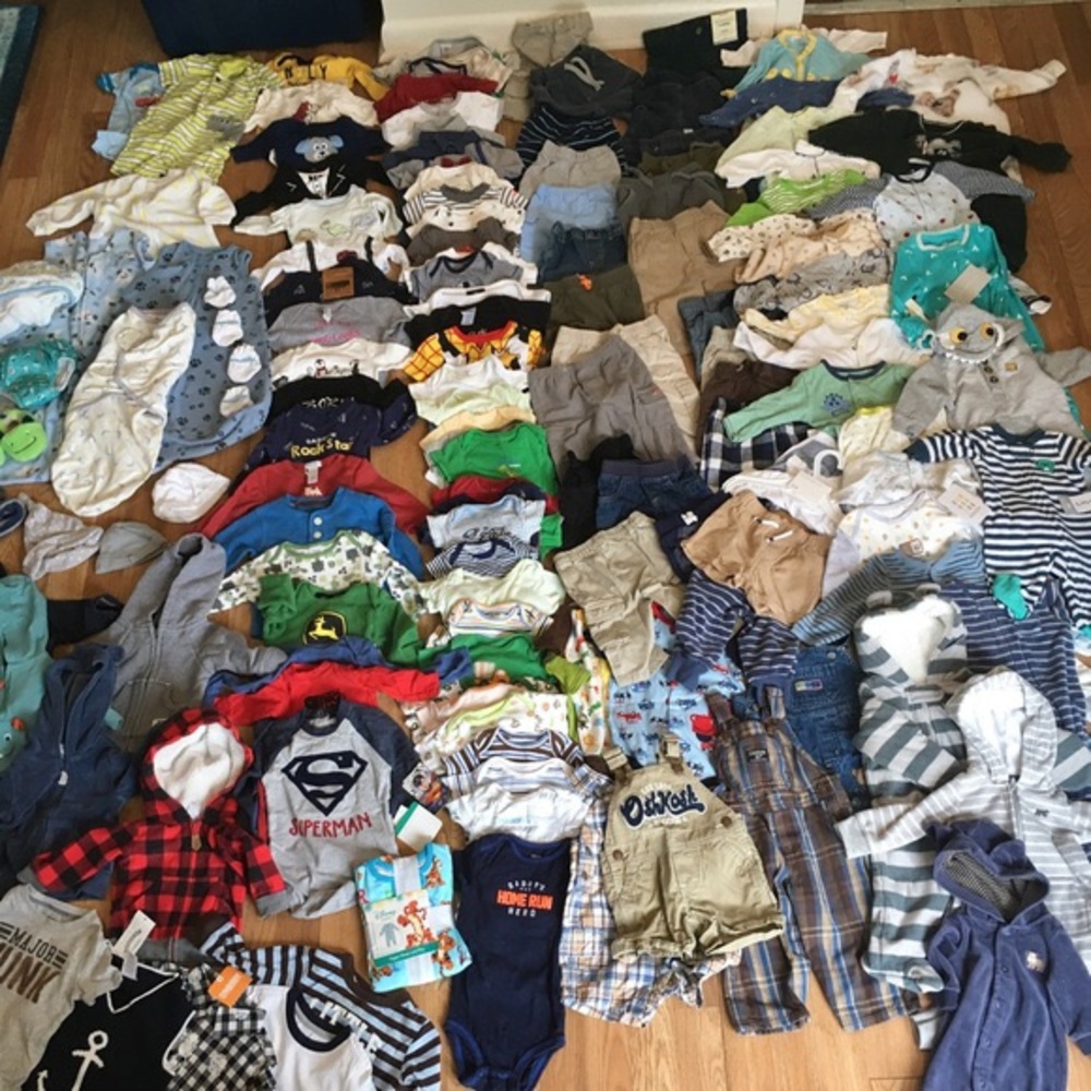 100 or more pcs preowned baby boy clothes and accessories!